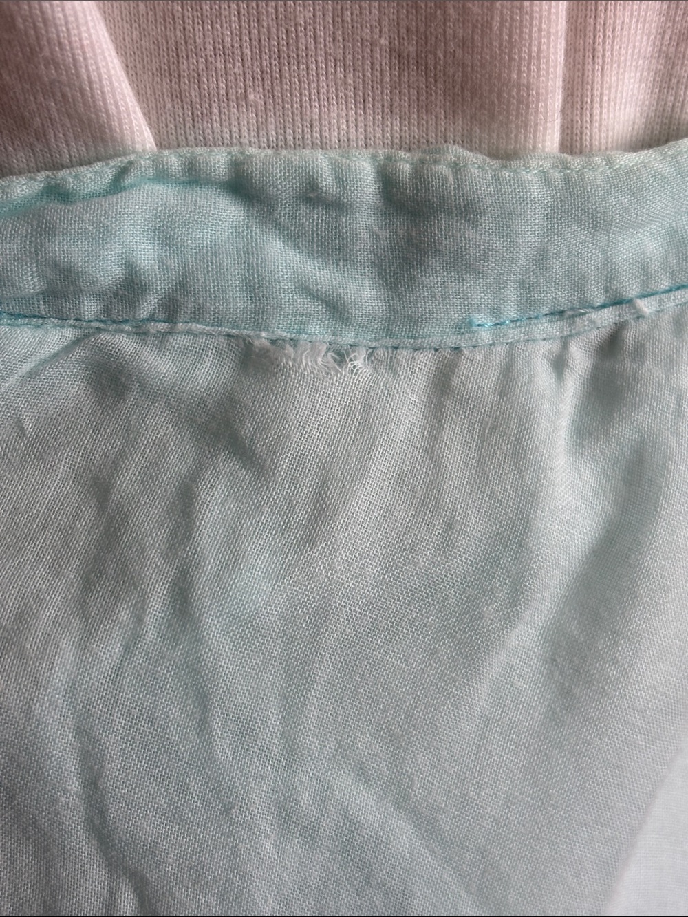 Vintage Ombre Tiered Light Aqua Maxi Skirt - Women 100% Cotton - Picture 6 of 12